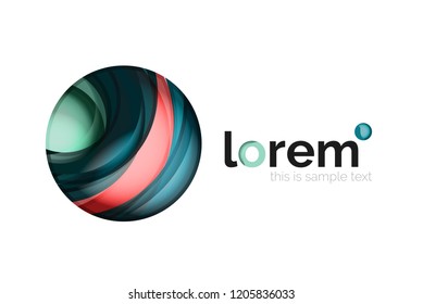 Geometric convergence vector business icon template