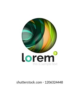 Geometric convergence vector business icon template