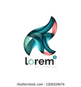 Geometric convergence vector business icon template