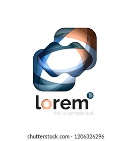 Geometric convergence vector business icon template