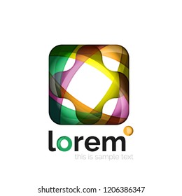 Geometric convergence vector business icon template