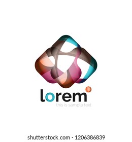 Geometric convergence vector business icon template