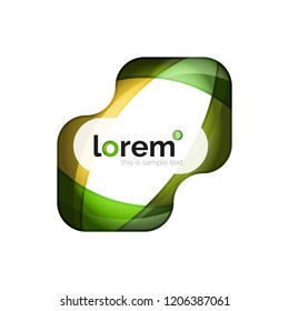 Geometric convergence vector business icon template