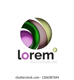 Geometric convergence vector business icon template