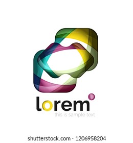 Geometric convergence vector business icon template