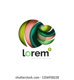 Geometric convergence vector business icon template