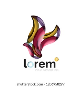 Geometric convergence vector business icon template