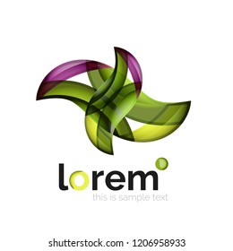 Geometric convergence vector business icon template