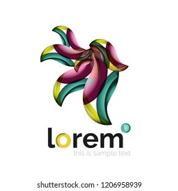 Geometric convergence vector business icon template