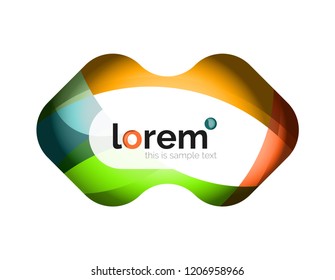 Geometric convergence vector business icon template