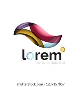 Geometric convergence vector business icon template