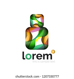 Geometric convergence vector business icon template