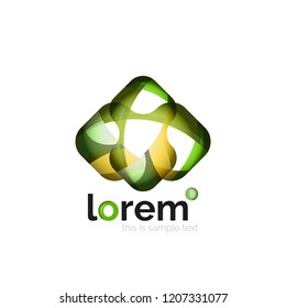 Geometric convergence vector business icon template