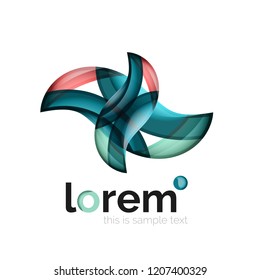 Geometric convergence vector business icon template