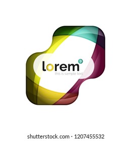 Geometric convergence vector business icon template
