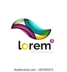 Geometric convergence vector business icon template