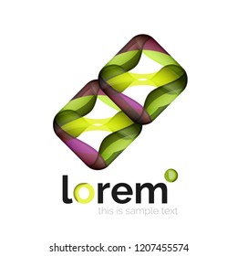 Geometric convergence vector business icon template