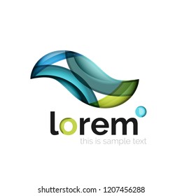 Geometric convergence vector business icon template