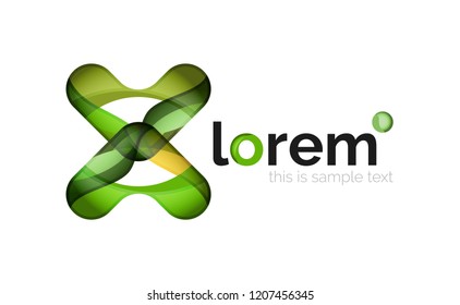 Geometric convergence vector business icon template