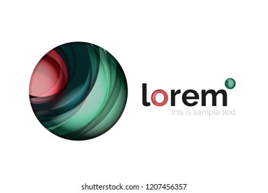 Plantilla de icono de negocio de vector de convergencia geométrica