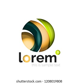 Geometric convergence vector business icon template