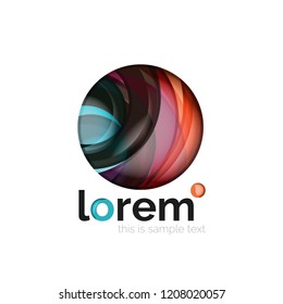Geometric convergence vector business icon template