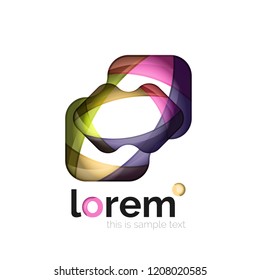 Geometric convergence vector business icon template