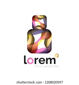 Geometric convergence vector business icon template