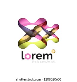 Geometric convergence vector business icon template