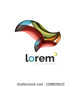 Geometric convergence vector business icon template