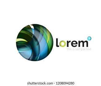 Geometric convergence vector business icon template