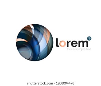 Geometric convergence vector business icon template