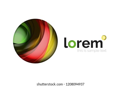 Geometric convergence vector business icon template