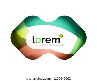 Plantilla de icono de negocio de vector de convergencia geométrica