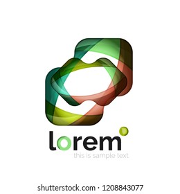 Geometric convergence vector business icon template