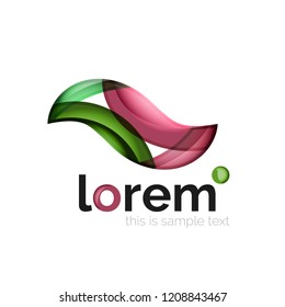 Geometric convergence vector business icon template