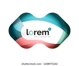 Plantilla de icono de negocio de vector de convergencia geométrica