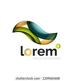 Geometric convergence vector business icon template