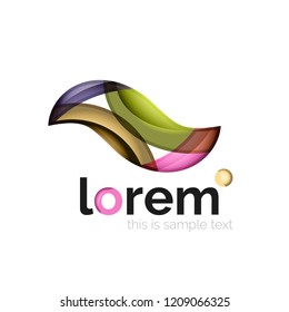 Geometric convergence vector business icon template
