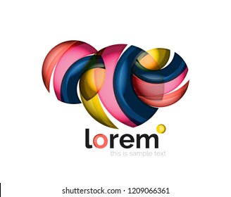 Geometric convergence vector business icon template