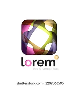 Geometric convergence vector business icon template