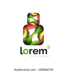 Geometric convergence vector business icon template