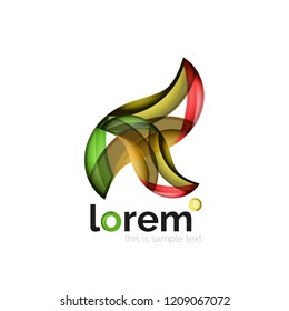Geometric convergence vector business icon template
