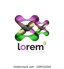 Geometric convergence vector business icon template