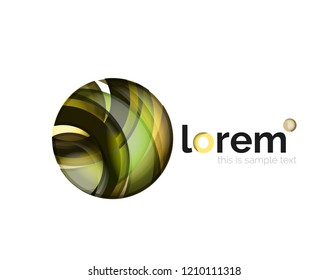 Geometric convergence vector business icon template