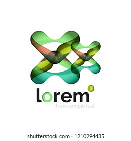 Geometric convergence vector business icon template