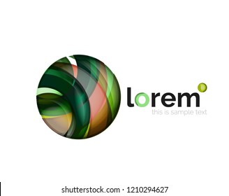 Geometric convergence vector business icon template