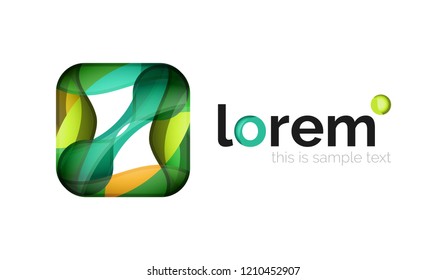 Geometric convergence vector business icon template