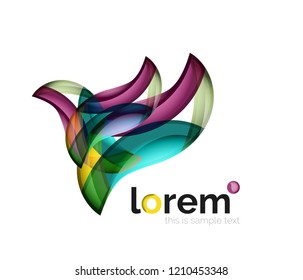 Geometric convergence vector business icon template