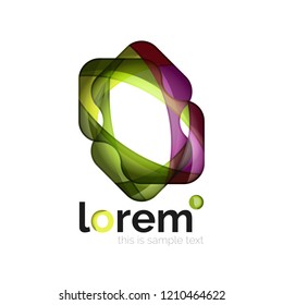 Geometric convergence vector business icon template